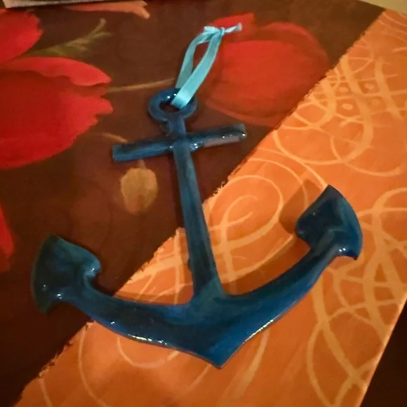 Blue Anchor Wall Decor Made Out Of Epoxy - Picture 2 of 2